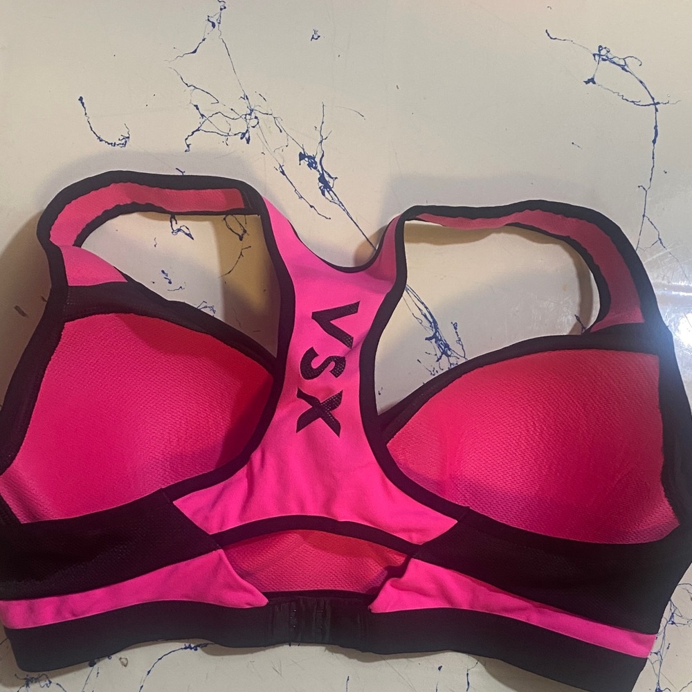 VSX Black and Pink Sports Bra - Picture 2 of 4
